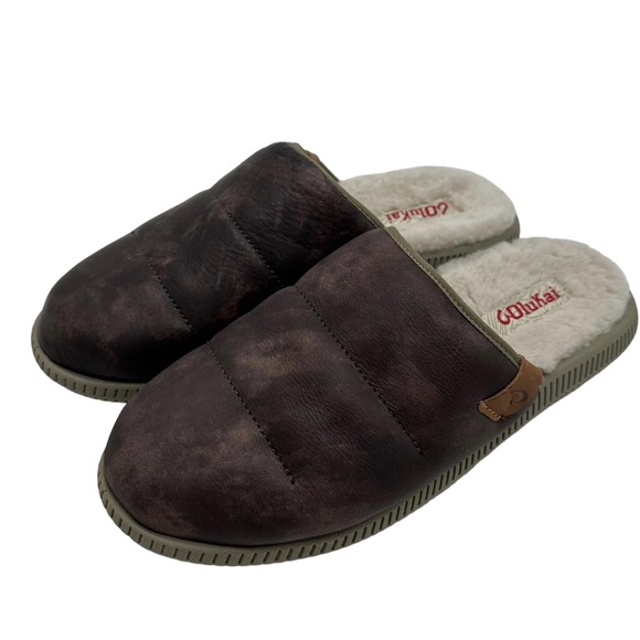 Olukai Mua ‘ILI Mens 7 Slippers Slip On Shoes Casual...